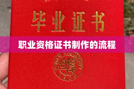 杨梅职业资格证书制作的流程